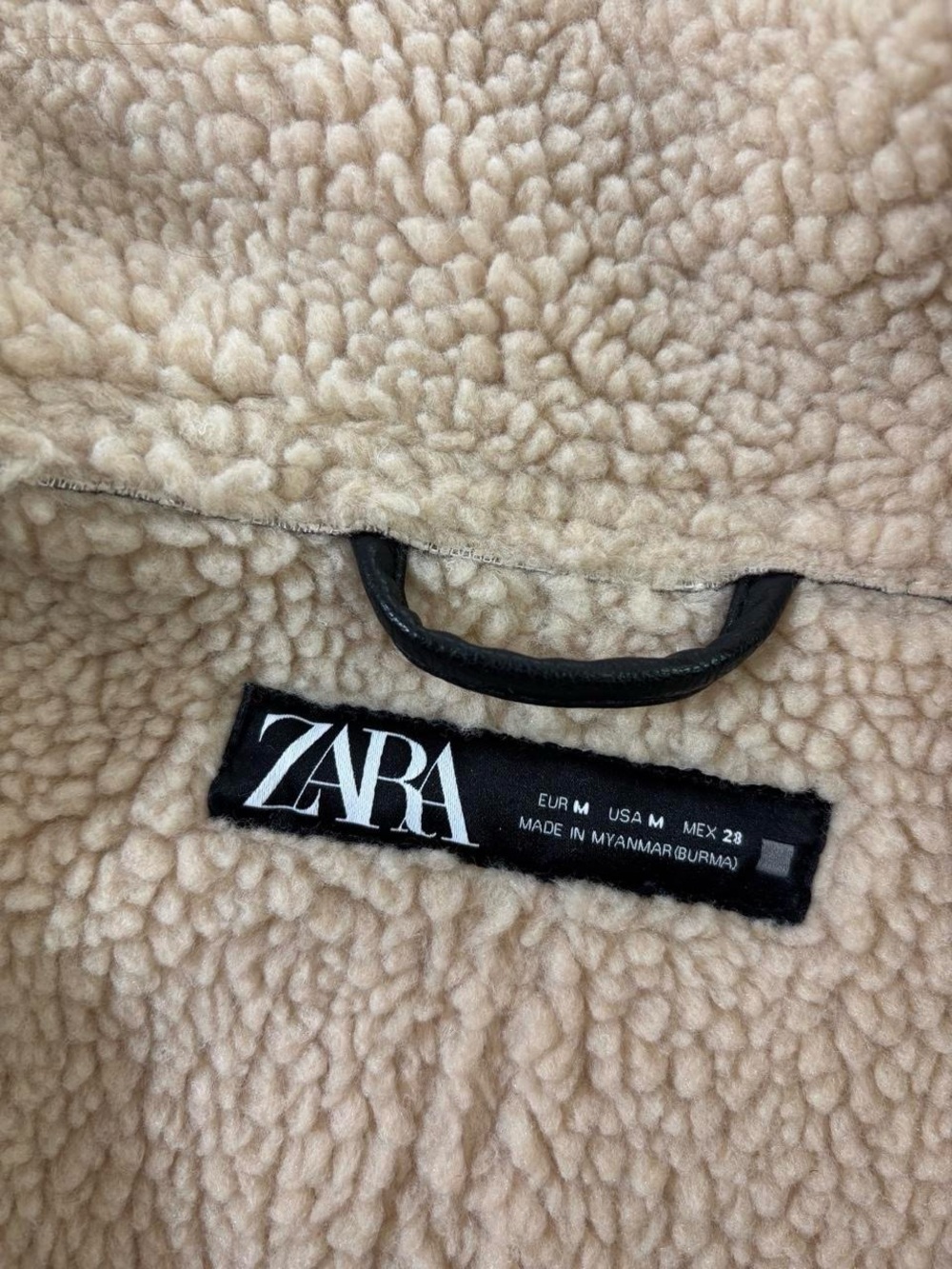 Zara Double-Faced Short Jacket, Dark Brown - Picture 8 of 8